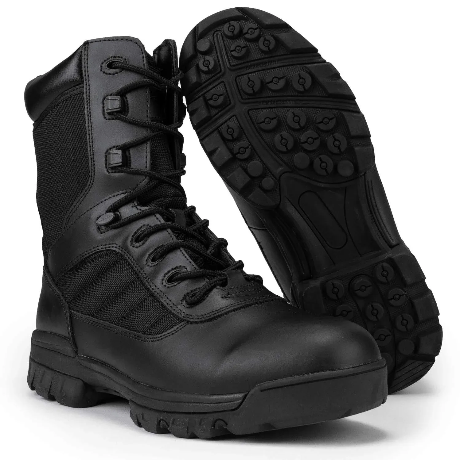 8" CoolMax Ryno Gear Tactical Combat Side Zip Boots (Black)