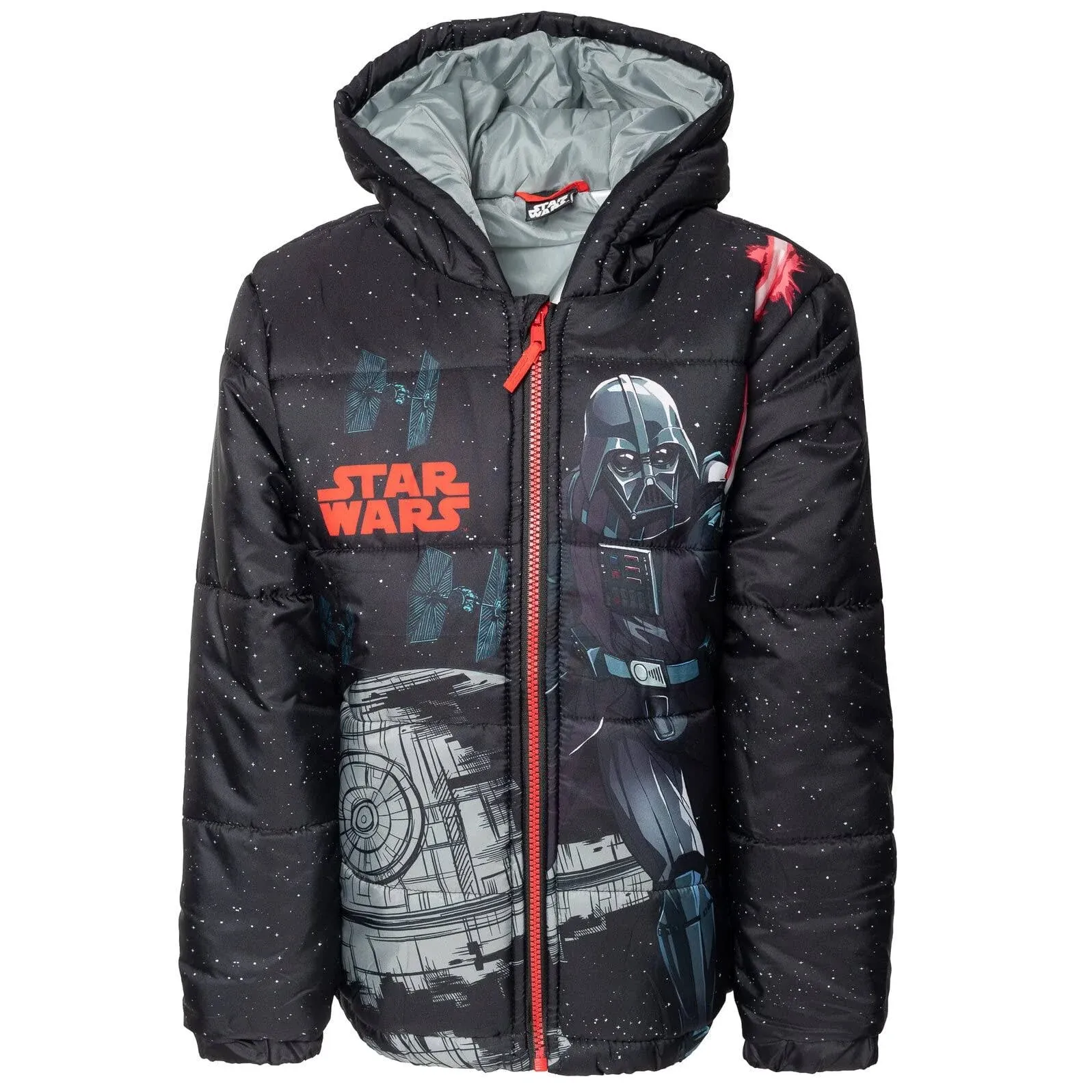 Star Wars Tie Fighter Darth Vader Zip Up Puffer Jacket