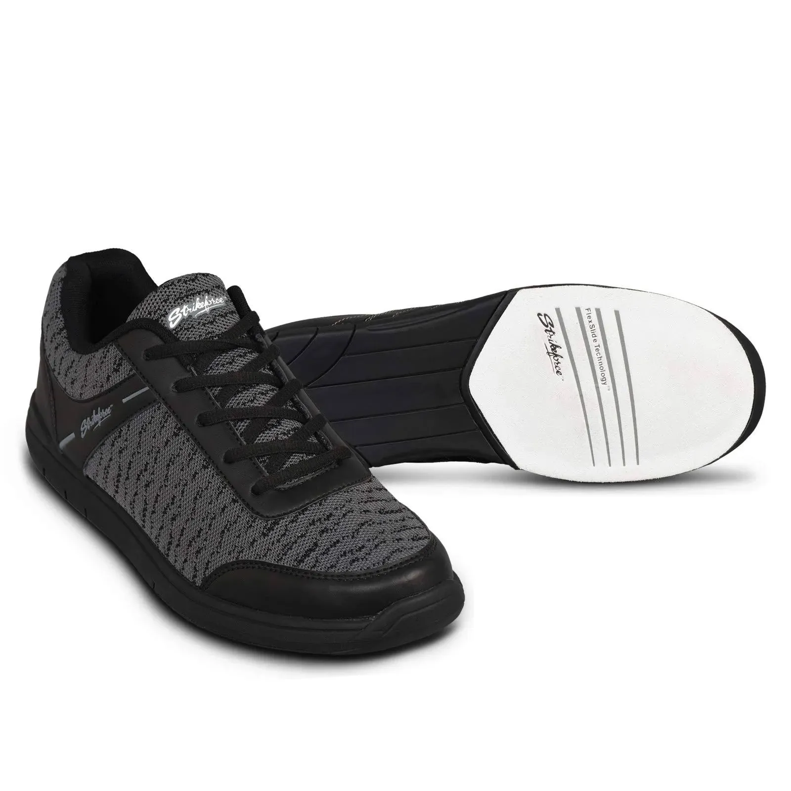 KR Strikeforce Mens Flyer Mesh Black/Steel-Bowling Shoes