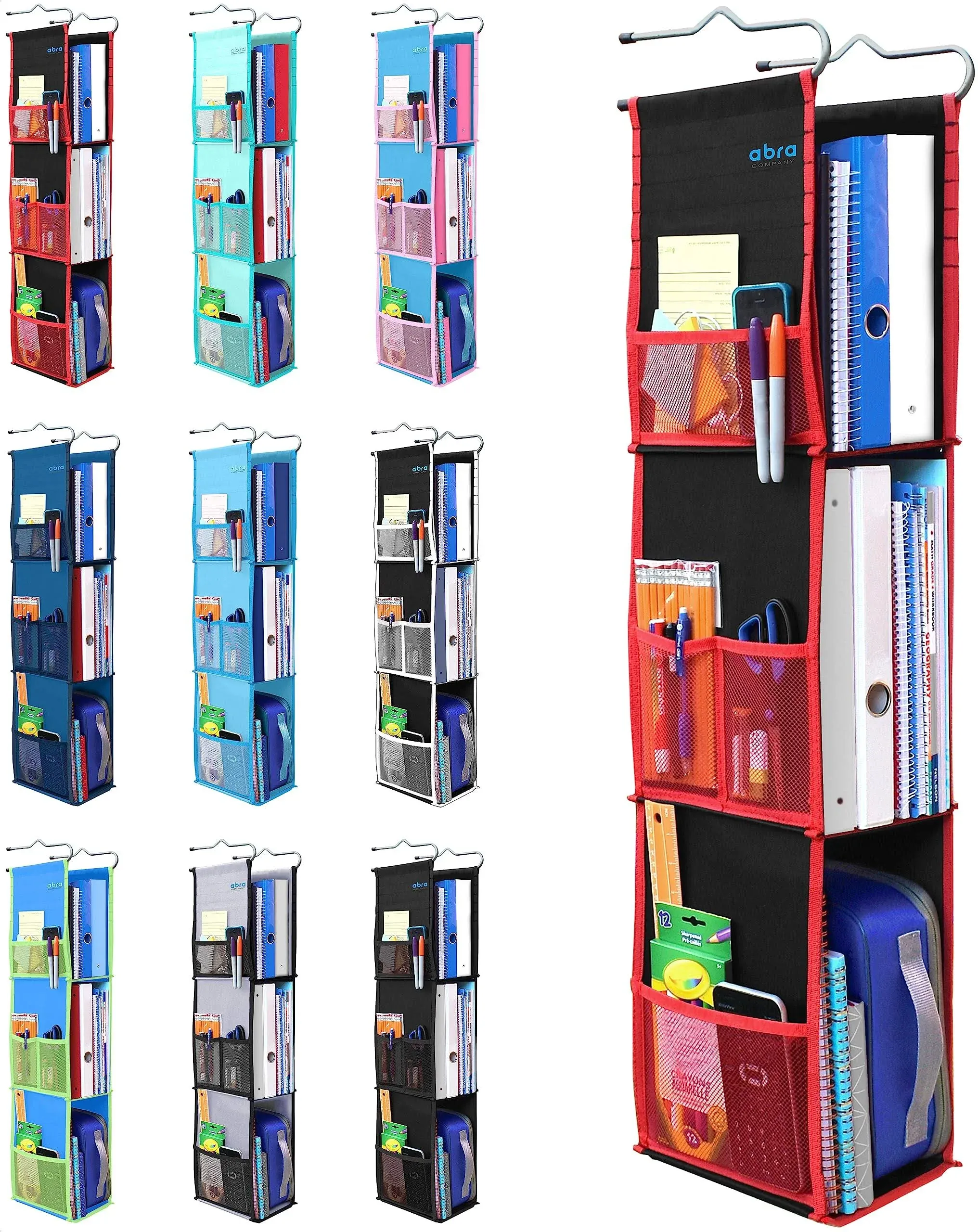 ABRA® 3 Shelf Hanging Locker Organizer for School Gym Work Storage | Deep She...