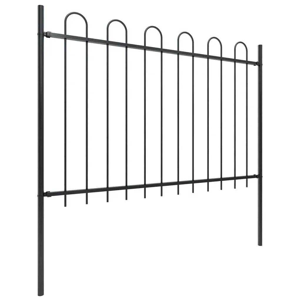 VidaXL Garden Fence with Hoop Top