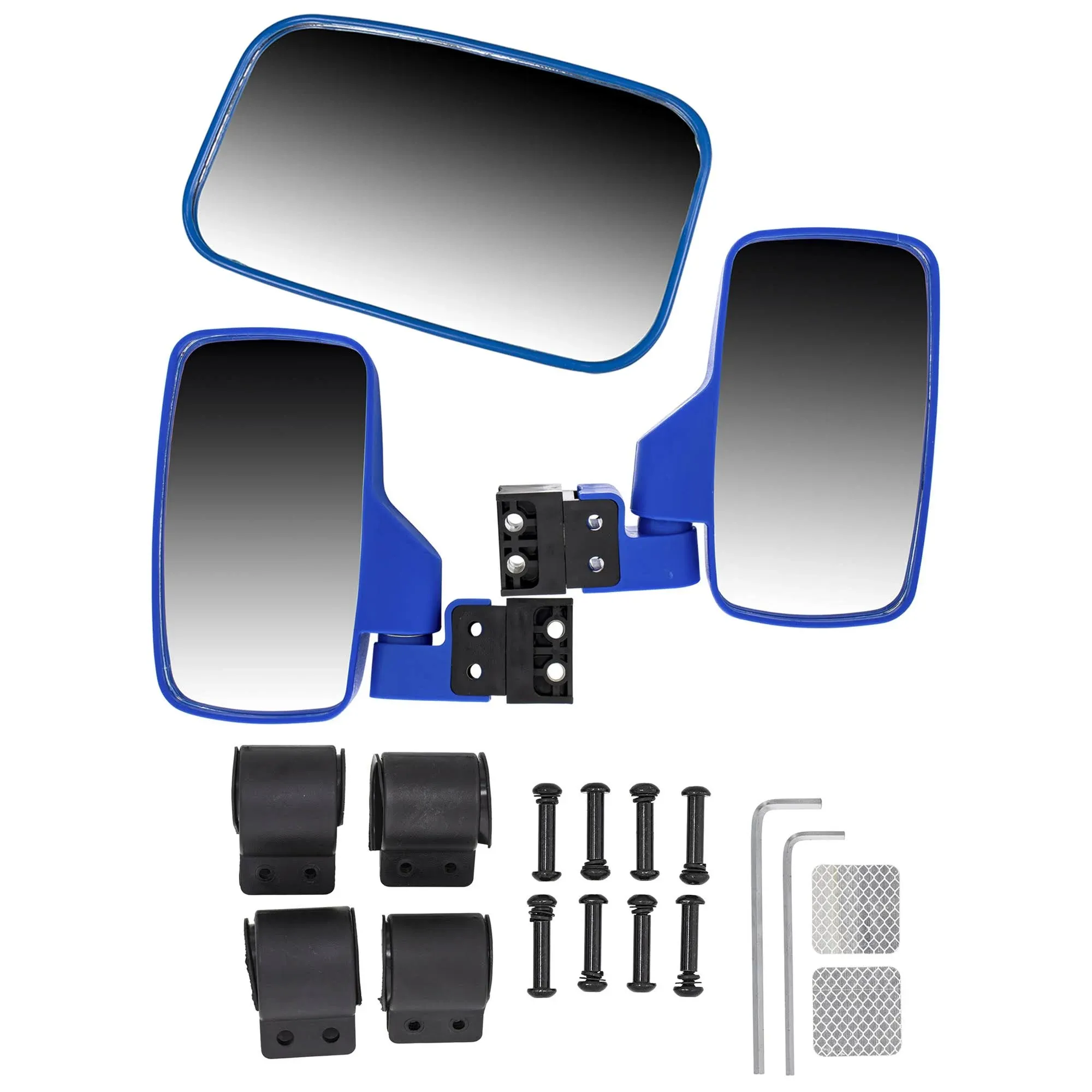 Niche Blue Breakaway Rear Side View Mirror Combo for Side x Side Offroad UTV 1.75 inch Roll Cage Bar