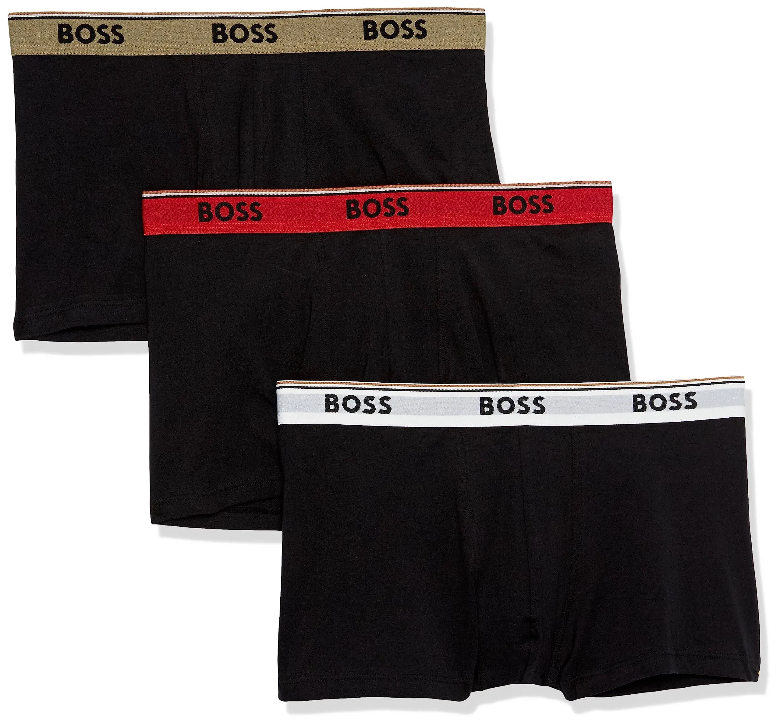 BOSS Men's Stretch Cotton 3 Pack Trunks