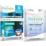 Tru Earth Bundle: Laundry Detergent Sheets & Fabric Softener Sheets - Plastic Jug-Free, Easy-to-Use - Fragrance-Free (Made in Canada)