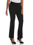 Rafaella Women's Curvy-Fit Pants - Black - Size 6