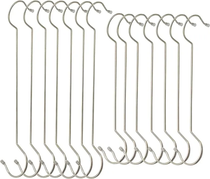 14 Pack 12 &amp; 16 Inch Heavy Duty S Hooks for Hanging Plants Bird Feeders