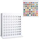 SANFURNEY 64 Holes Craft Paint Storage Organizer Vertical Paint Rack Stand for 17ml Vallejo, Army Painter Dropper Bottles, Not for 2oz Craft Paints or