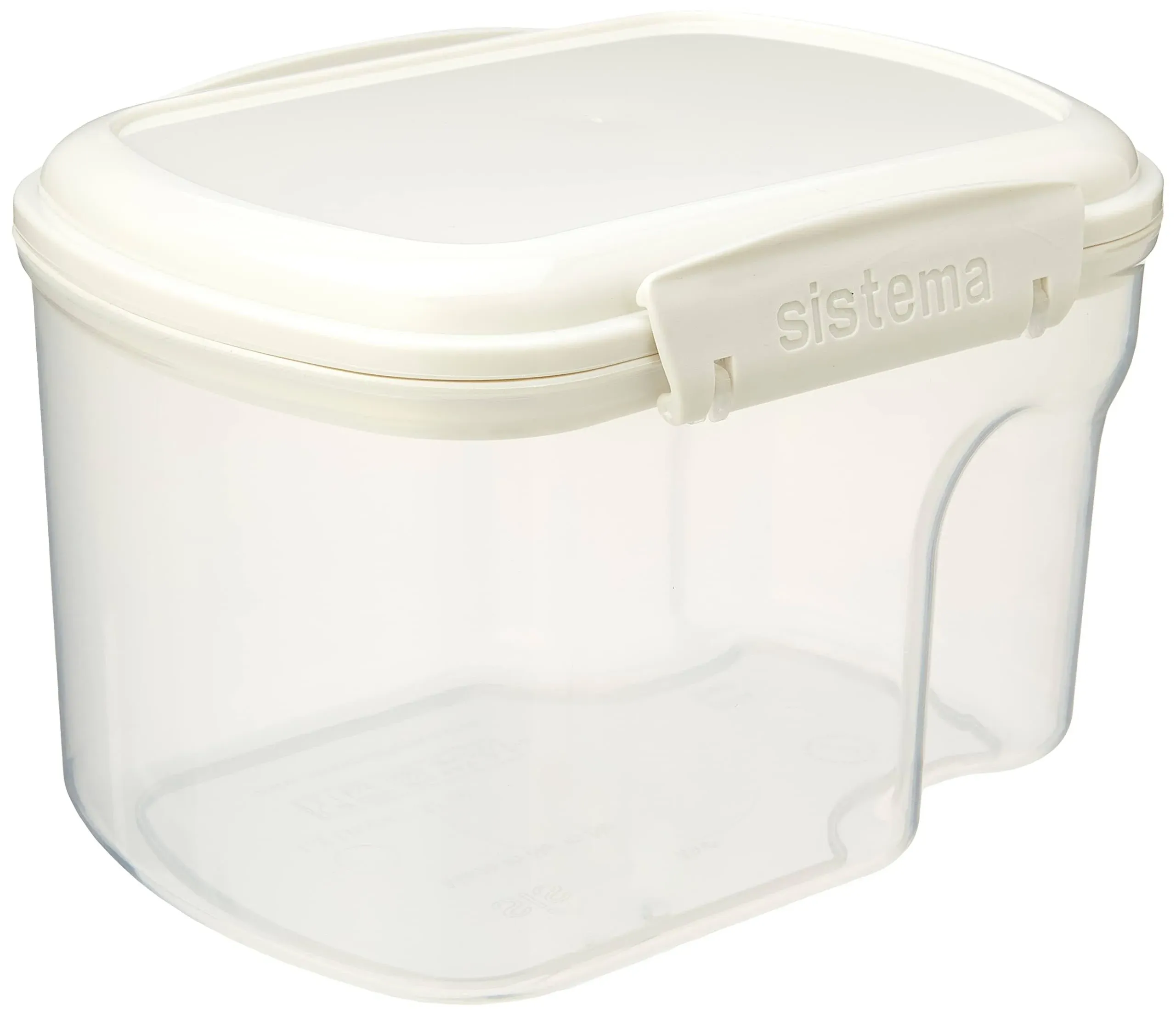 Sistema BAKE IT Food Storage Container, Food Pantry Storage Container, BPA-Free, Great for Cereal, Flour, Pasta and More, White, 1.56 L