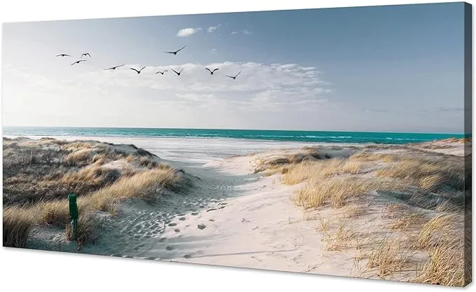 Beach Wall Decor Ocean Canvas Art Pictures for Bedroom Living Room Offico Framed ...