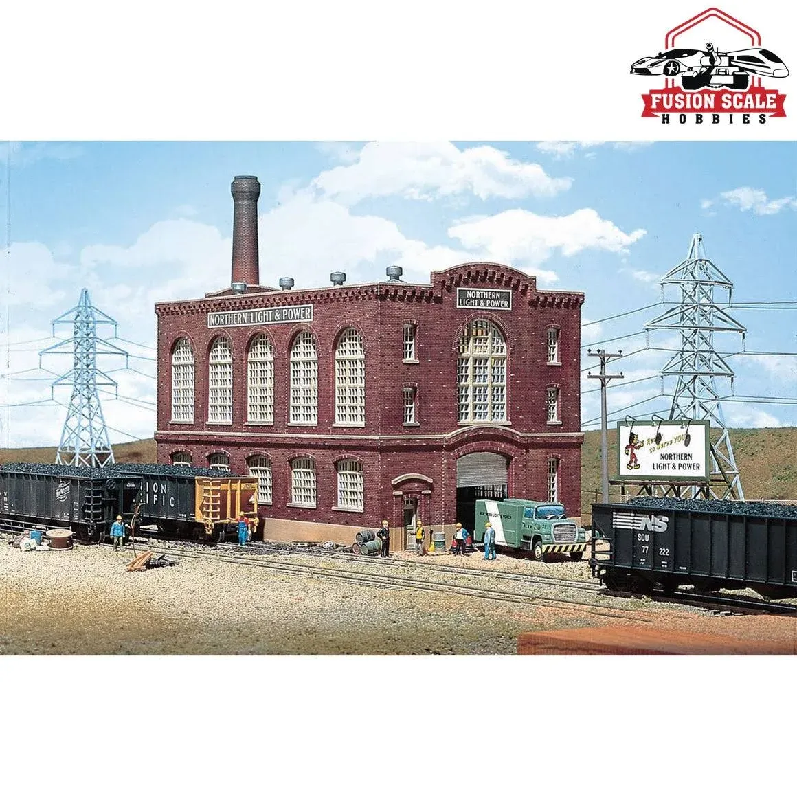 Walthers Cornerstone HO Scale Model Northern Light & Powerhouse Structure Kit, 8 (933-3021)