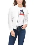 Levi's Women's Lightweight zip-detail Bomber Jacket - White - Size XXL