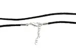 Embolden Jewelry New Style 24 inch Black Silk Satin Cord Rope Necklace Chain