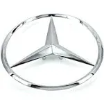 Silver Luggage Lid Star Logo Trunk Rear Emblem W205 S205 C Class Sedan Estate