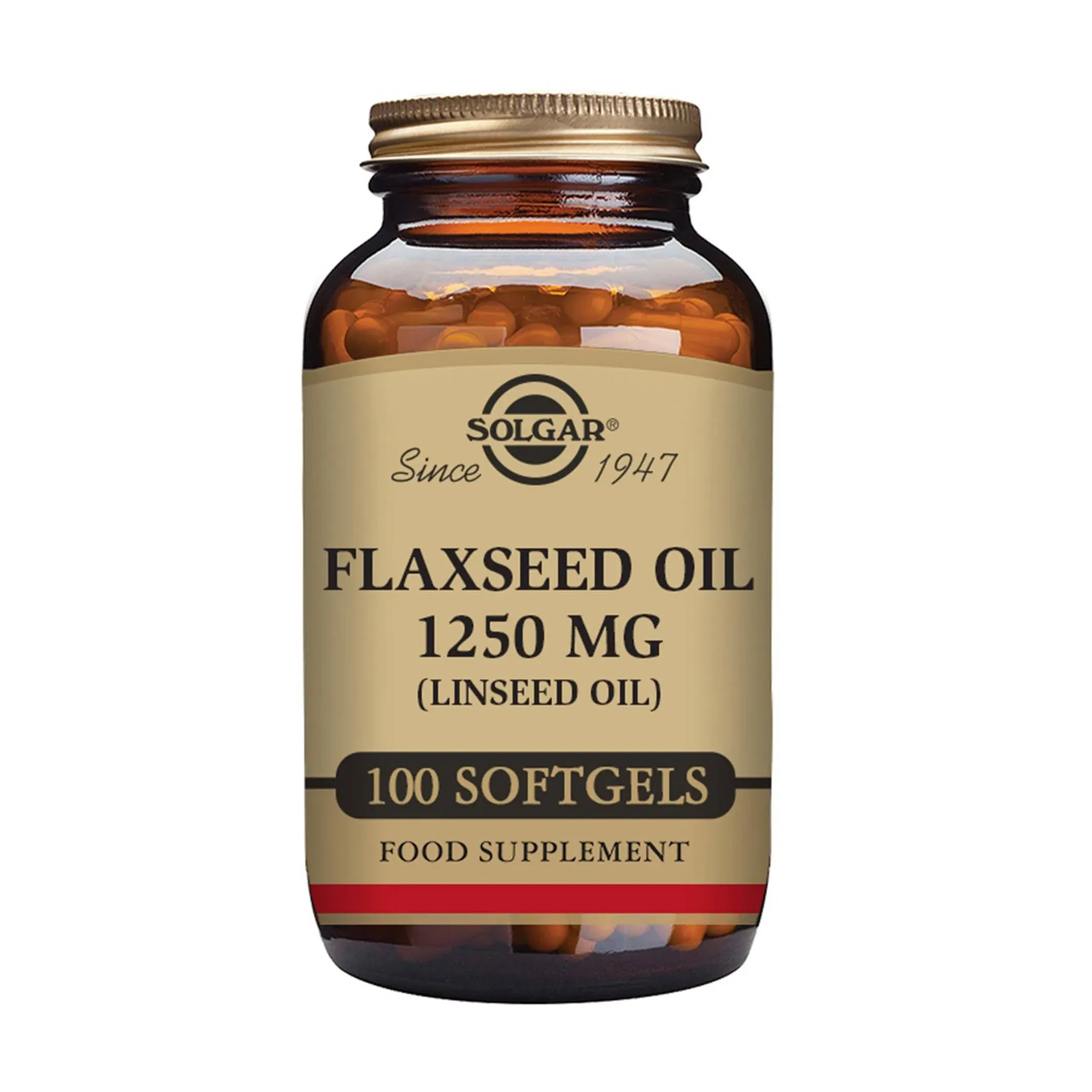 Solgar Cold Pressed Flaxseed Oil 1250 mg Softgels