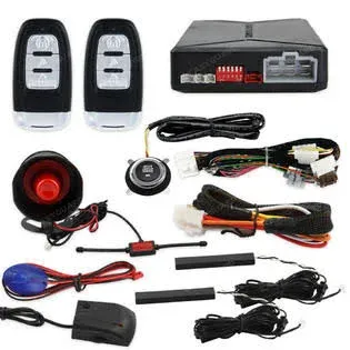 EASYGUARD PKE car Alarm keyless Entry Push Button Start &amp; autostart shock sensor