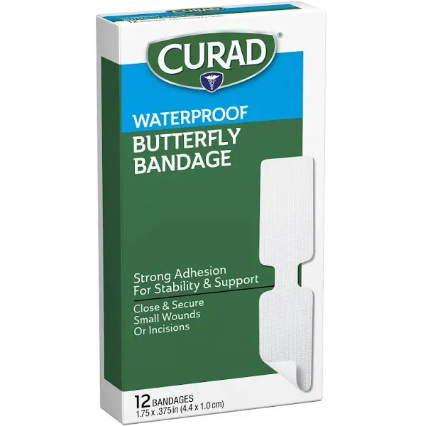 Curad Butterfly Closures, Sterile, Medium - 12 closures