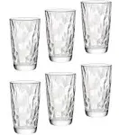 Bormioli Rocco Diamond Cooler Glasses Clear 16 oz Set of 6