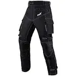 HWK Motorcycle Pants for Men and Women with Water Resistant Cordura Textile Fabric for Enduro Motocross Motorbike Riding & Impact Armor, Dual Sport