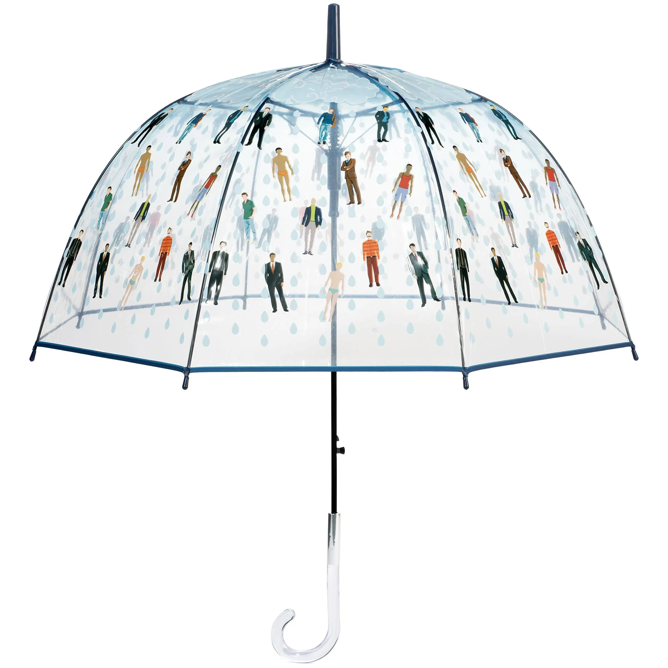 "Raining Men" Clear Bubble Dome Umbrella - Perfect White Elephant Gift, Christmas Present or Birthday Gift