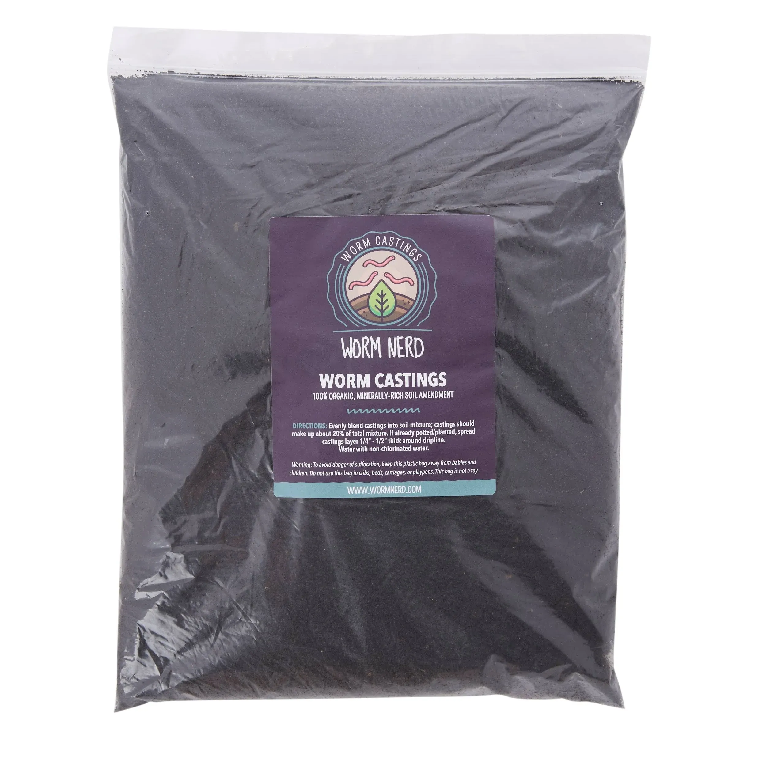 Arcadia Garden Products Worm Nerd Worm Castings Natural Soil Additive, 12 lbs