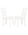 Shop Safavieh Set Of 2 Silio Ladder Back Dining Chairs In White