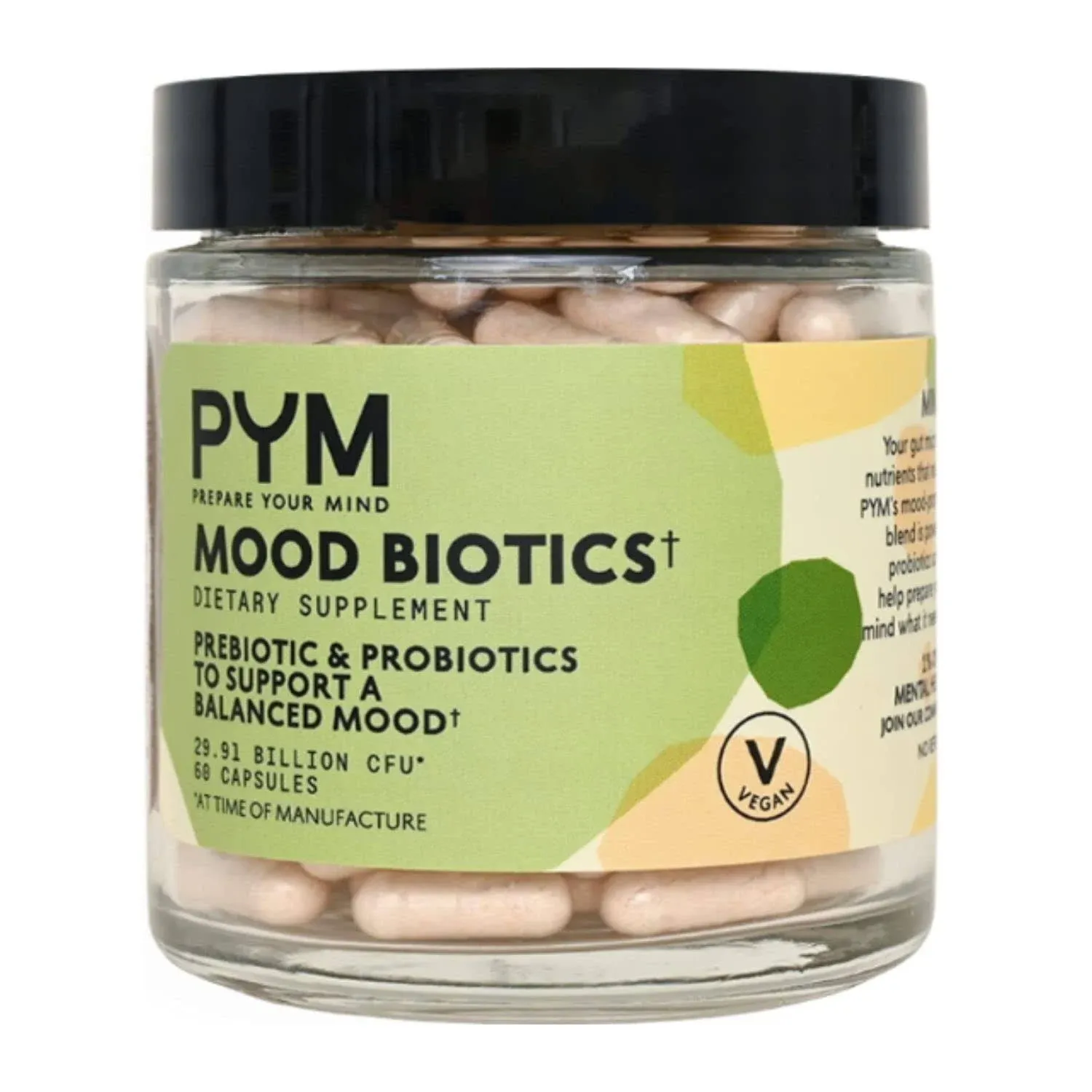 PYM Mood Biotics Prebiotic & Probiotic Capsules