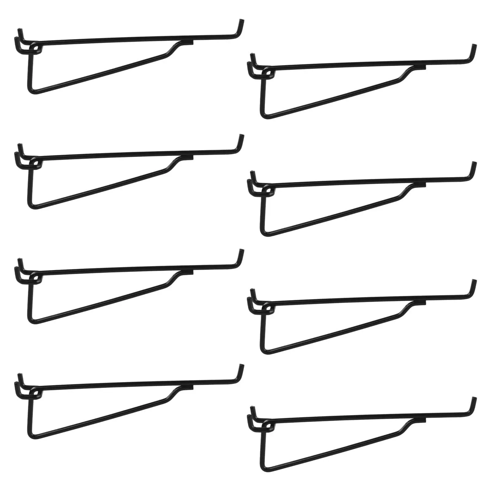 Light Dust 8-Inch Pegboard Shelf Hooks, Heavy Duty 1/4 inch Pegboard Hook Organizer Kit, 8 Pack Shelves and Baskets Brackets, Utility Hooks Set