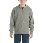 Carhartt Boys&#039; Long-Sleeve Full-Zip Hooded Sweatshirt Hoodie