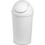 Sterilite White 12 qt Swing-Top Wastebasket