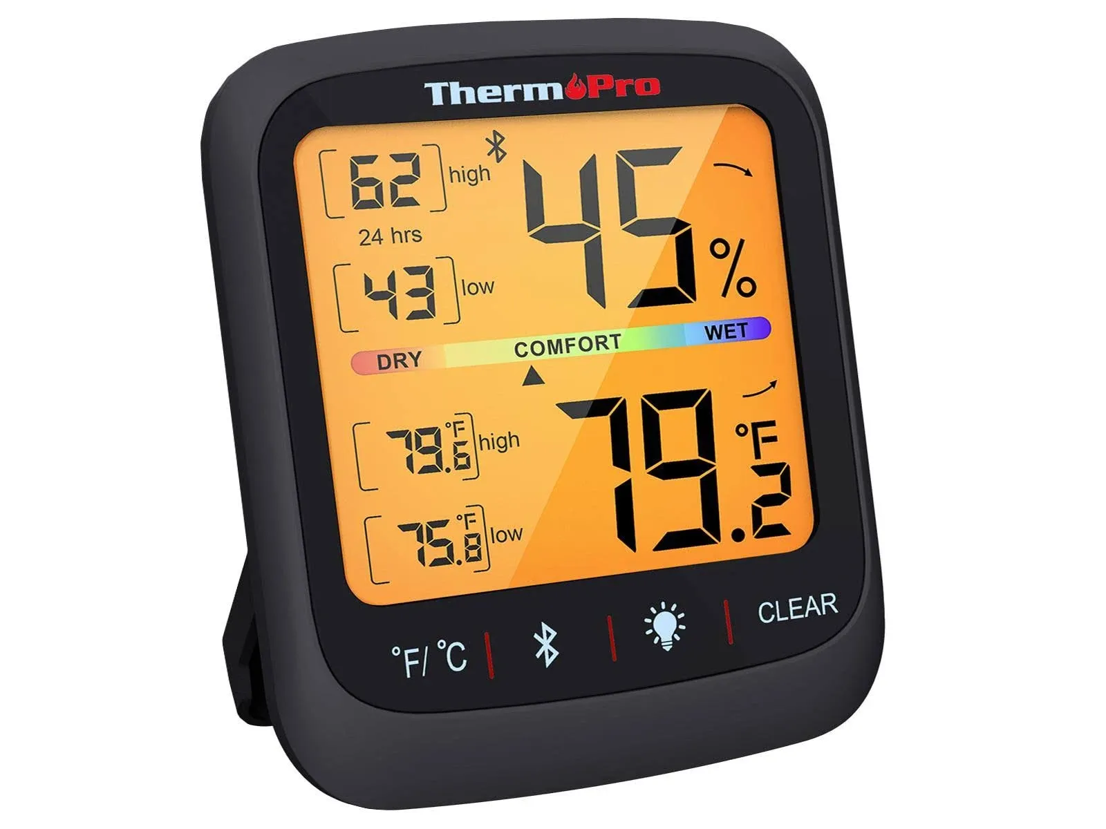 ThermoPro Bluetooth Hygrometer Thermometer, 260FT Wireless Remote Temperature and Humidity Monitor TP359W