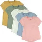 5-Pack Organic Cotton Girls' Short Sleeve T-shirts Golden Kiss / 24M