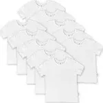 10-Pack Organic Cotton Short Sleeve T-shirts 2T / Bright White