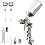 BEETRO HVLP Air Spray Gun, 1000ml Capacity 14.3CFM 29-32psi 1.4mm/1.8mm Nozzl...