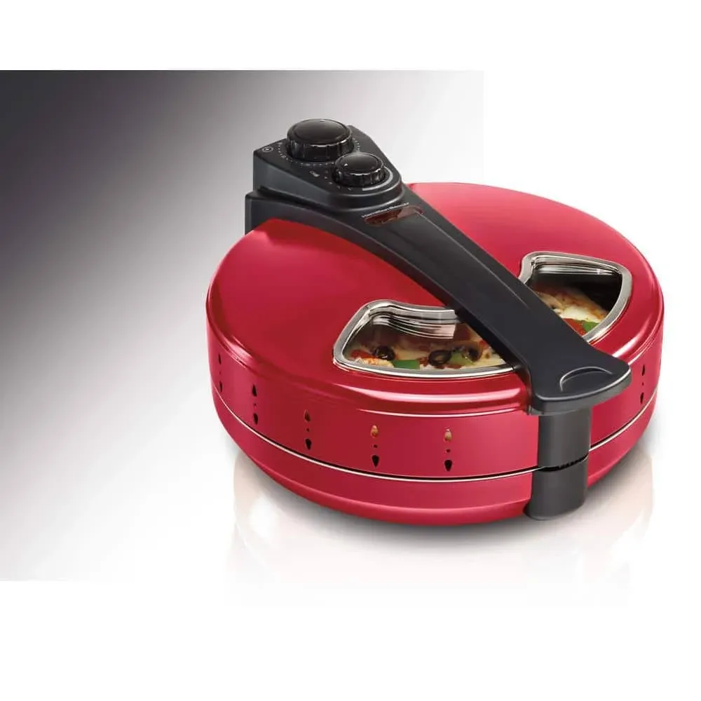 Hamilton Beach Enclosed Pizza Maker, Red