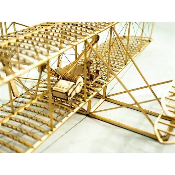 Viloga 3D Wooden Puzzles Airplanes DIY Wright Brothers Flyer Model Aircraft, Laser Cut Balsa Wood Airplane Kits to Builds, Perfect Wooden Models Plane Gift for Adults Teens