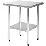 FDW Kitchen Work Table Scratch Resistent and Antirust Metal Stainless Steel Work Table with Adjustable Table Foot Scratch Resistent