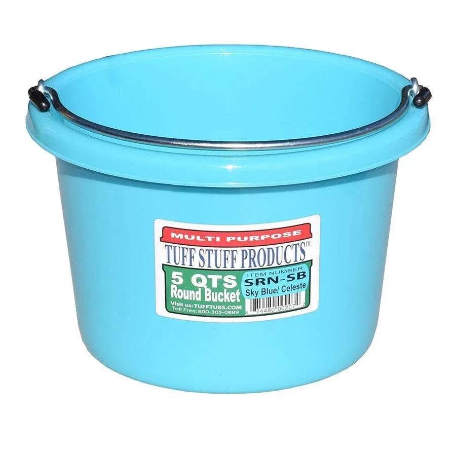 Tuff Stuff 5Qts Small Round Bucket Green