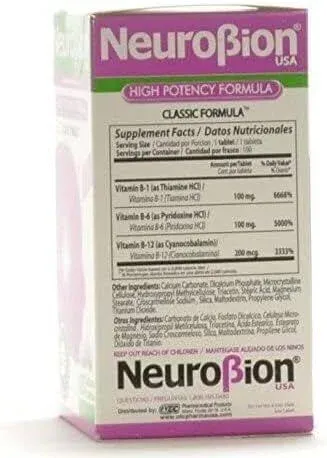 NeuroBion High Potency Classic Formula 100 Tablets