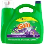 Gain + Aroma Boost Liquid Laundry Detergent, Moonlight Breeze Scent, 128 Loads, 184 fl oz, He Compatible