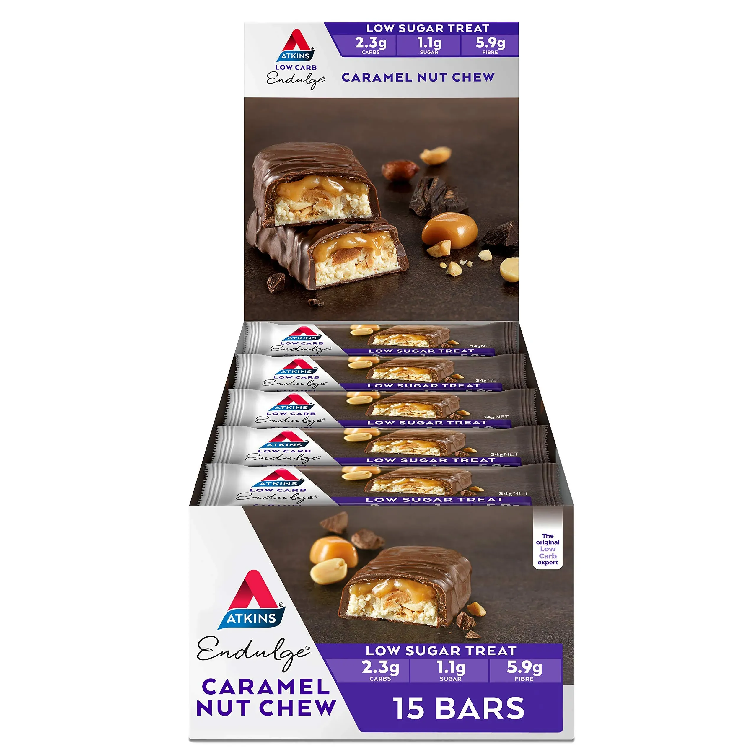 Atkins Endulge Bar Caramel Nut Chew - 5 Bars