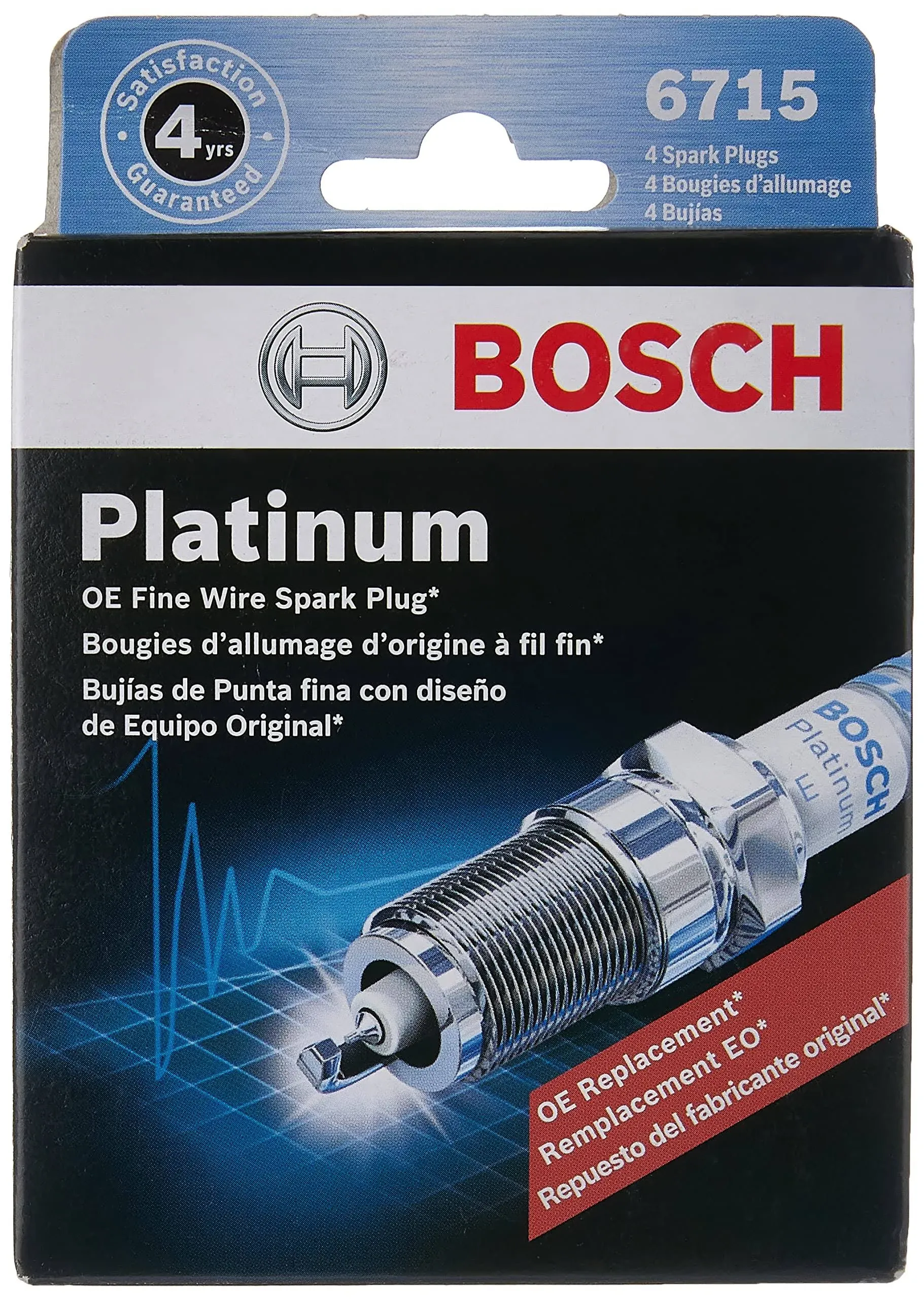 New Lot of 4 Bosch 6715 Platinum Plugs