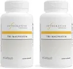 Integrative Therapeutics Tri-Magnesium - Supports Healthy Bones & Teeth* - Supports Cardiovascular & Neurological Function* - Promotes Calm* - 90 Capsules - 2 Pack