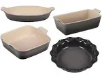 Le Creuset Heritage 4-Piece Stoneware Bakeware Set | Oyster