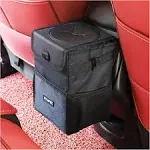 Car Trash Can with Lid - Car Trash Bag Hanging with Storage Pockets Collapsible and Portable Car Garbage Bin 2024 - AU $37.89