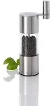 AdHoc Select Salt or Pepper Grinder - Manual Salt & Pepper Mill with a Gear Crank System - Adjustable Grind Level from Fine to Coarse Granules - Stainless Steel, 7.5"