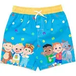 Cocomelon Nico TomTom Cody JJ Infant Baby Boys Swim Trunks Bathing Suit Blue 18 Months