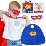 Tickle & Main - Big Brother Gift Set - 3 Piece Set Includes Big Brothers Are Superheroes Book Satin Cape and Mask