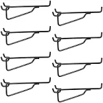 Pegboard Shelf Hooks, 8PACK 6&#034; Metal Utility Hook Set, 1/4 inch Peg Board Org...