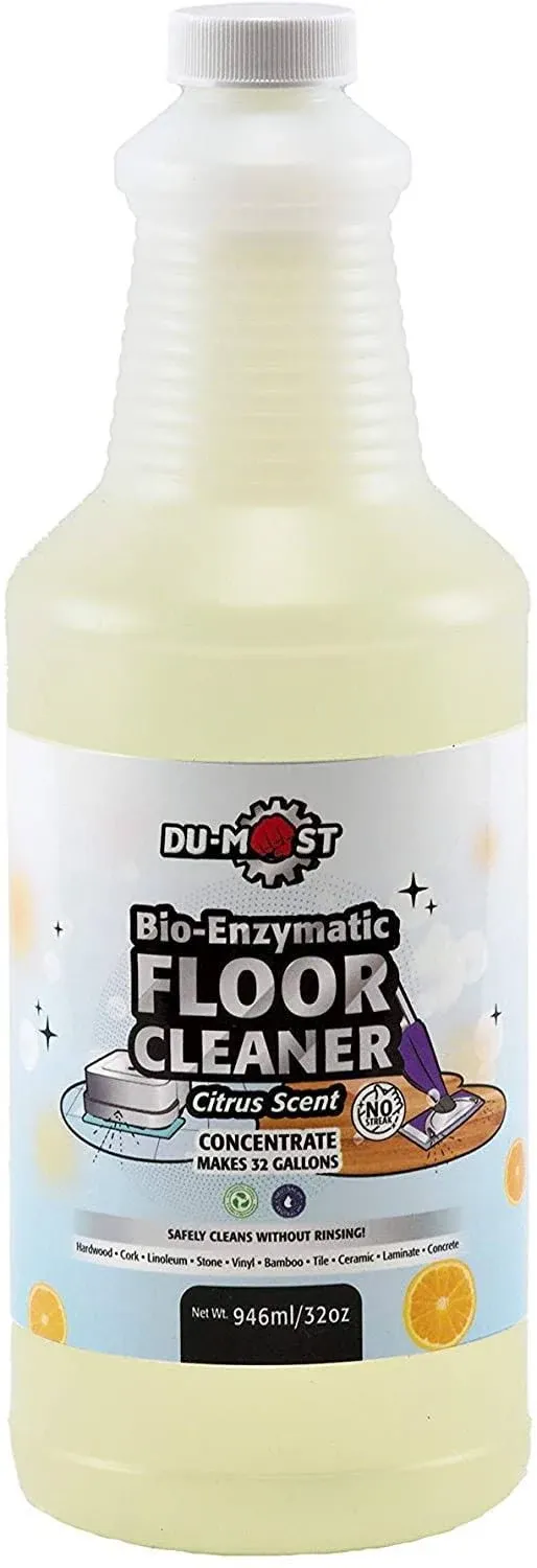 Du-most Enzymatic Floor Cleaner Concentrate (1 oz Makes 1 gal), No, Streak, No ...