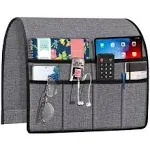 Joywell Remote Control Holder for Couch, Armchair Caddy Recliner Armrest Organizer Non Slip Sofa Arm Chair Caddie with 6 Pocket Storage for Magazine, Tablet, Phone, iPad, Grey